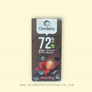 CLAVILENO CHOCOLAT NOIR 72% FRUIT DES BOIS