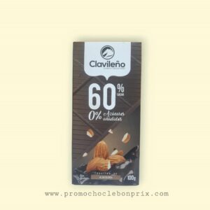 CLAVILENO CHOCOLAT NOIR 60% ALMENDRAS