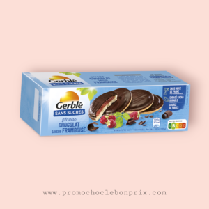 GERBLE SANS SUCRE CHOCOLAT FRAMBOISE 140G.