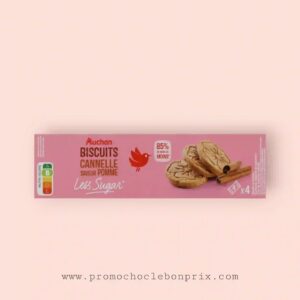 AUCHAN SANS SUCRE BISCUITS SAVEUR CANELLE