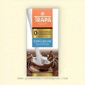 TRAPA CHOCOLAT AU LAIT SANS GLUTEN 0% SUCRE