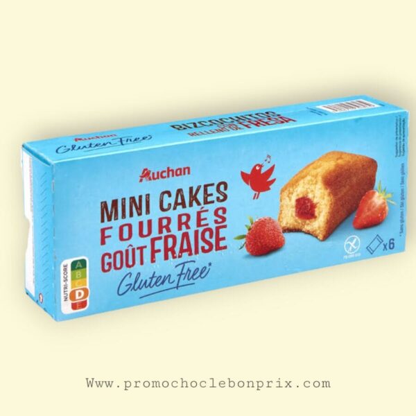 AUCHAN CAKE FOURRÉ FRAISE 🍓