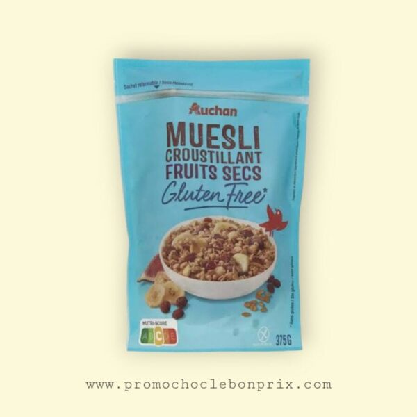 AUCHAN MUESLI CROUSTILLANT FRUITS SECS
