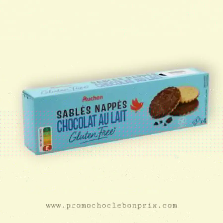 AUCHAN SABLES NAPPES CHOCOLAY AU LAIT – Image 1