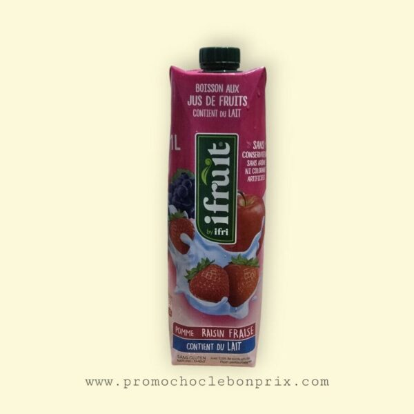 IFRUIT 1L TETRA AU LAIT POMME RAISIN FRAISE