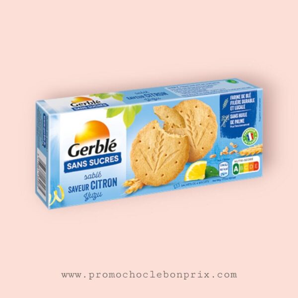 GERBLE SANS SUCRE SABLÉ SAVEUR CITRON.