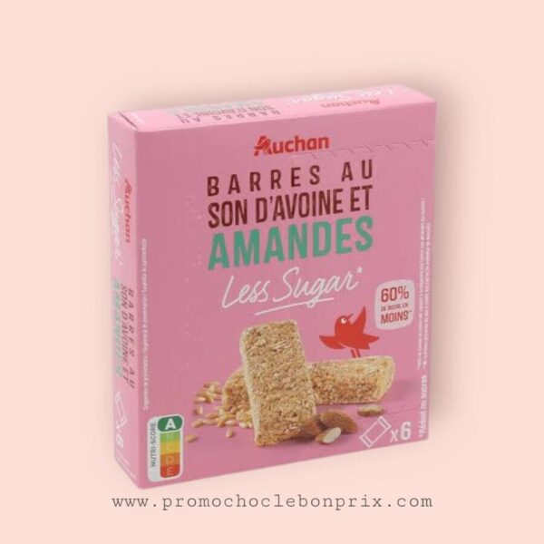 AUCHAN SANS SUCRE BARRE DE SON D'AVOINE AMANDES