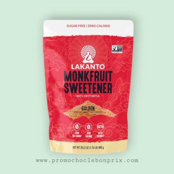 LAKANTO MONKFRUIT SWEETENER GOLDEN  ERITRITOL 800G KETO.