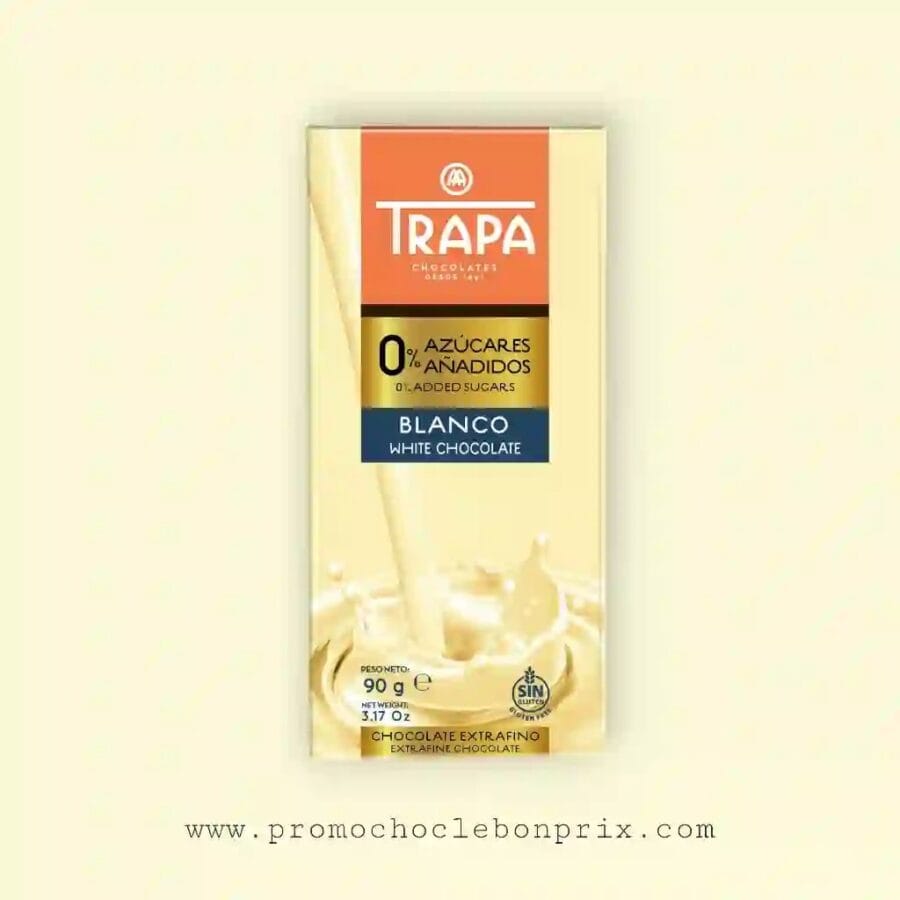 TRAPA CHOCOLAT BLANCO 90G SANS SUCRE