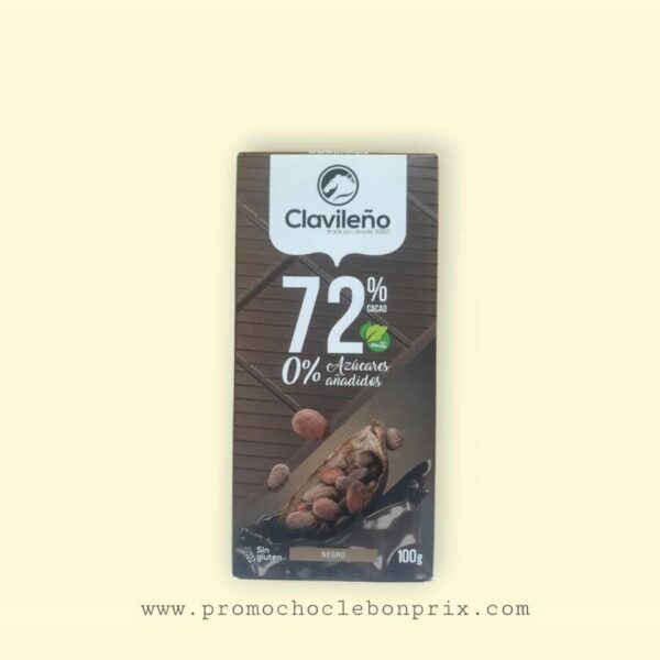 CLAVILENO CHOCOLAT NOIR 72% NEGRO