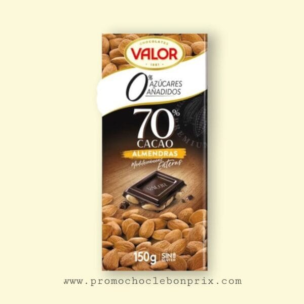 VALOR 150G 70% ALMENDRAS