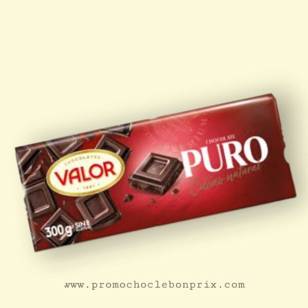 VALOR 300G CHOCOLAT NOIR PURO SIN GLUTEN