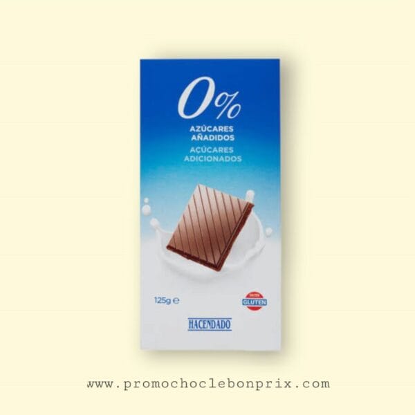 HACENDADO CHOCOLAT LAIT 0% SUCRE 125G