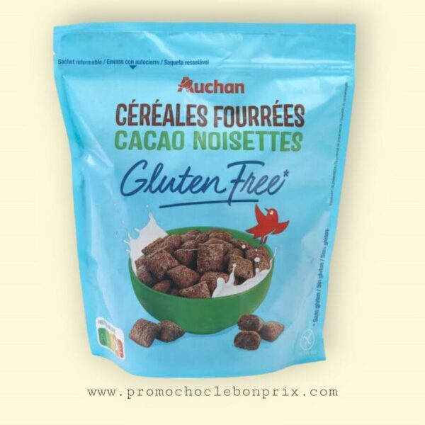 AUCHAN CEREAL FOURRÉ CACAO NOISETTE