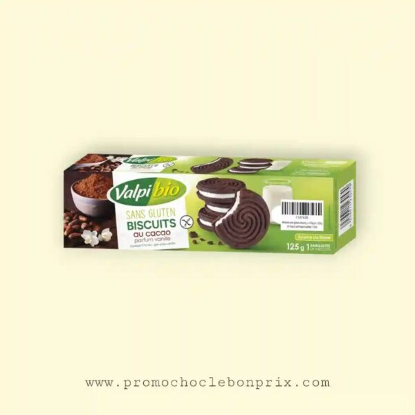 VALPIBIO BISCUITS CACAO SANS GLUTEN
