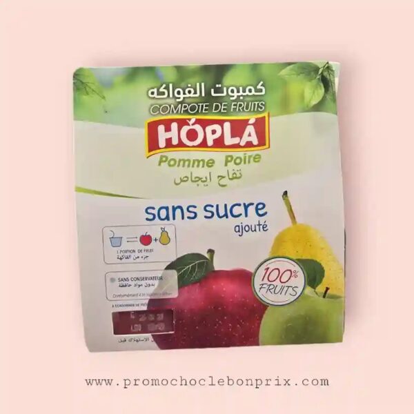 HOPLA COMPOTE POMME POIRE SANS SUCRE