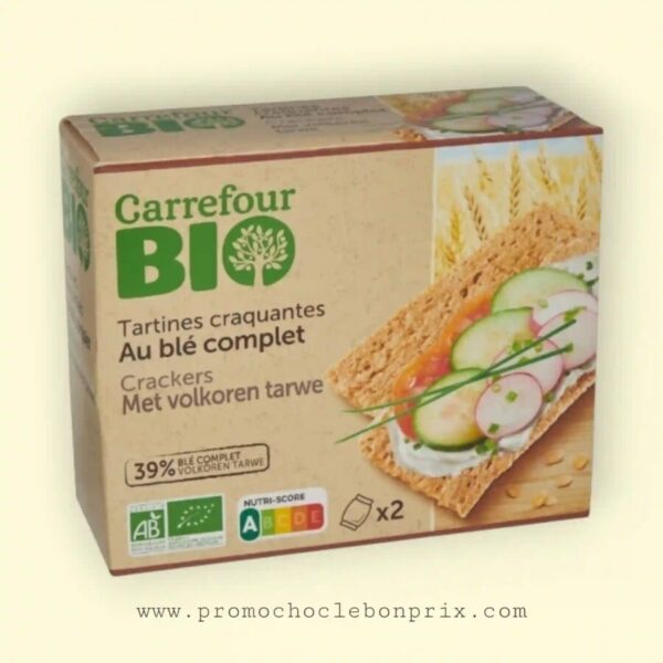 CARREFOUR BIO TARTINES AU BLE COMPLET