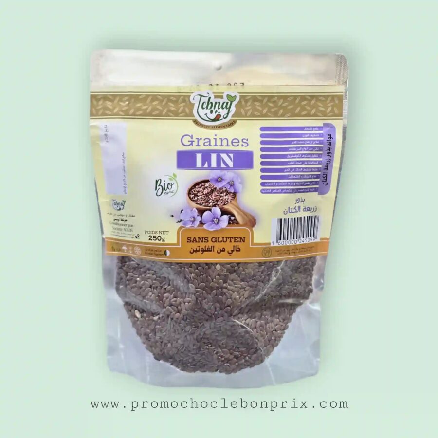 2025/10/1000135738-1.jpg TEBNAJ GRAINS GRAINS DE LIN 250G – Image 1