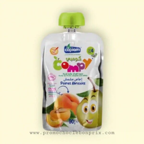 COPIAM COMPY COMPOTE GOURDE POIRE ABRICOTS