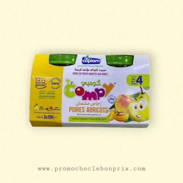 COMPY COMPOTE T2 POIRES ABRICOTS