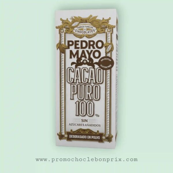 CHOCOLATES PEDRO MAY 100% CACAO PUR 250G