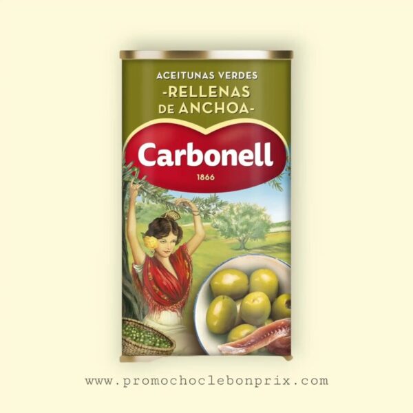 CARBONELL 1866 OLIVES AVEC ANCHOIS SANS GLUTEN