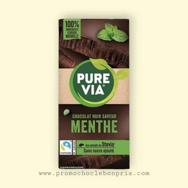 PURE VIA CHOCOLAT MENTHE SANS SUCRE STEVIA